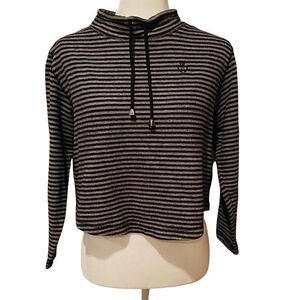 Liz & Co Crop Top LongSleeve Pullover Shirt Size Small